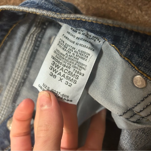 VINTAGE Wrangler Jeans Mens 36x32 Regular Fit Straight Medium Wash Denim Blue - Picture 4 of 6